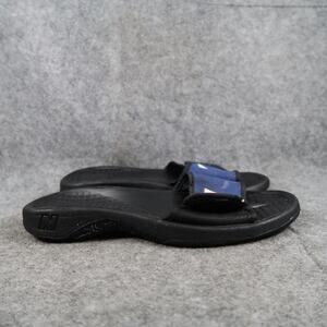 New Balance Men\'s Pool Locker Synthetic Flip Flop Sandals Black/Blue Size 12 NWT New Balance | Shoes | New Balance Men Black Flip Flops With  main image 3